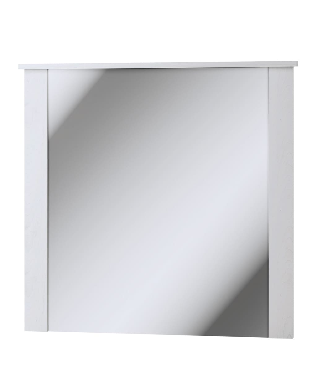 Καθρέπτης Τοίχου με Ξύλινη Κορνίζα Λευκός