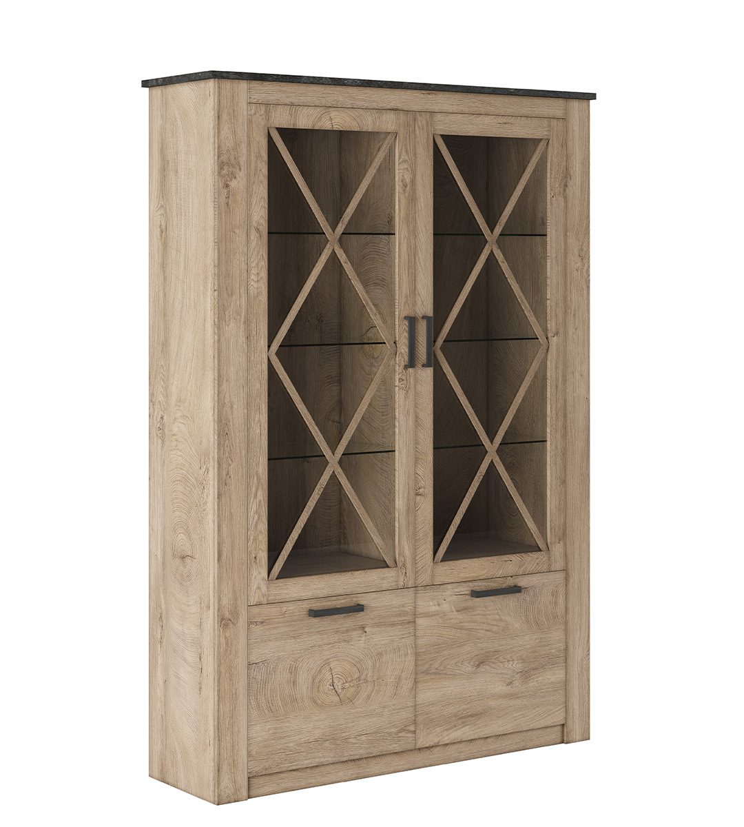 Επιδαπέδια Βιτρίνα με Γυαλί VINCENT 139.5x37.5x205cm